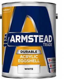 Armstead Trade Acrylic Eggshell Paint White 5 Litres