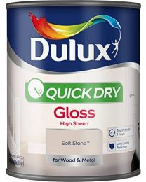 Dulux Quick Dry Gloss Paint, 750 ml - Soft Stone