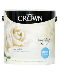 Crown Breatheasy Emulsion Paint - Matt - Snowfall - 2.5L