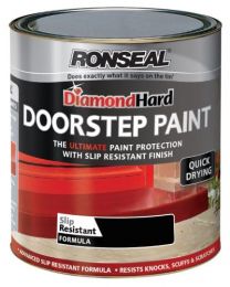 Ronseal DHDSPB750 750ml Diamond Hard Doorstep Paint - Black