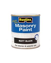 Rustins MASPB500 500 ml Masonry Paint - Black