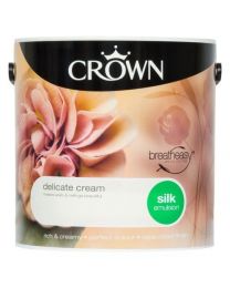 Crown Breatheasy Emulsion Paint - Silk - Delicate Cream - 2.5L