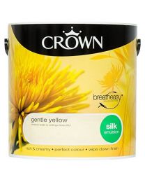 Crown Breatheasy Emulsion Paint - Silk - Gentle Yellow - 2.5L