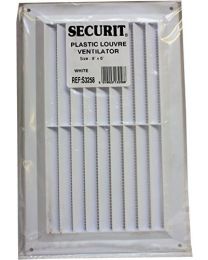 Securit S3258 9 x 6-Inch Plastic Louvre Vent - White