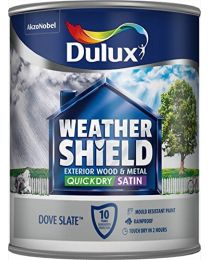 Dulux Weather Shield Quick Dry Satin Paint, 750 ml - Dove Slate