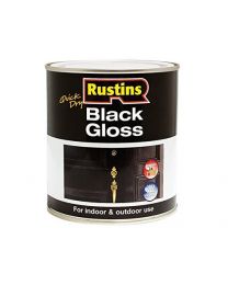 Rustins BLAG500 QD 500 ml InchBlack Gloss Inch Paint - Black