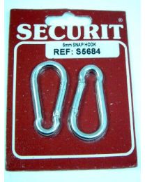 Pack of 2 Securit Galvanized 5mm chain quick link snap