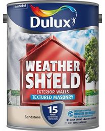 Dulux Weather Shield Textured Masonry Paint, 5 L - Sandstone
