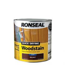 Ronseal QDWSSW25L 2.5 Litre Satin Finish Quick Dry Woodstain - Smoked Walnut