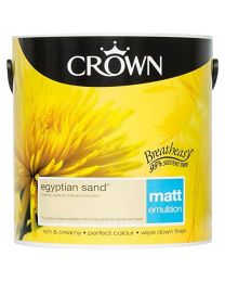 Crown Breatheasy Emulsion Paint - Matt - Egyptian Sand - 2.5L