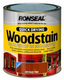 Ronseal QDWSAP750 750ml Woodstain Quick Dry Satin - Antique Pine