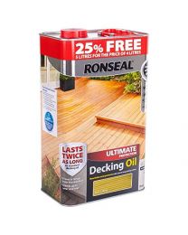 Ronseal RSLUDON4LAV Ultimate Protection Decking Oil Natural, Clear, 5 Litre
