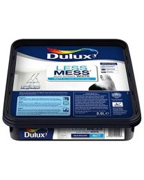 Dulux Solid Less Mess Emulsion Matt Paint, 2.5 L - White