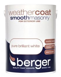 Berger Weathercoat Brilliant White Smooth Exterior Paint - 5 litres