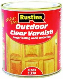 Rustins EAVG250 250ml Outdoor Varnish Gloss - Clear