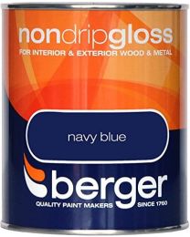 Berger Non Drip Gloss 750ml Navy Blue