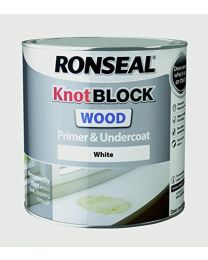 Ronseal RSLKBPU250 Knot Block Wood Primer and Undercoat, White, 250 ml