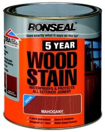Ronseal 5YWSM25L 2.5L Medium 5 Year Woodstain - Mahogany