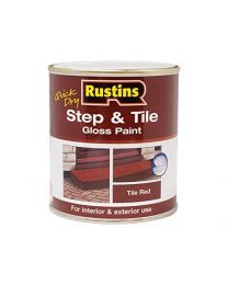 Rustins STRDW500 500 ml Quick Dry Step and Tile - Red