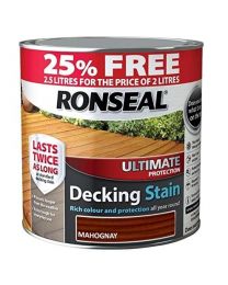 Ronseal RSLUDSRM2LAV Ultimate Deck Stain Rich, Mahogany, 2.5 Litre