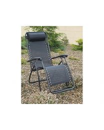 Homehardware 2826910 Outdoor Zero Gravity Chair with Black Textilene - Multicolour