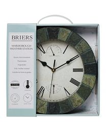 Briers Malborough Clock 25cm, Grey