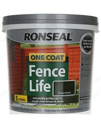 Ronseal RSLOCFLFG5L One Coat Fence, Forest Green, 5 Litre