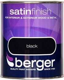 Berger Satin Paint 750ml Black