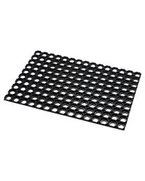 Addis Honeycomb Door Mat with Heavy Duty 100 Percent Rubber, Black, 60 x 40 cm