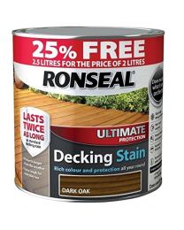 Ronseal RSLUDSDO2LAV Ultimate Decking Stain, Dark Oak, 2.5 Litre
