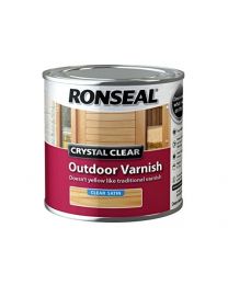 Ronseal CCODVS250 250 ml Crystal Outdoor Satin Finish Varnish - clear
