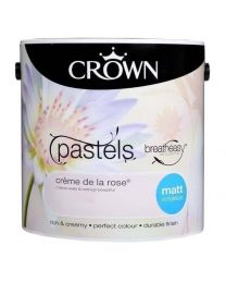 Crown Breatheasy Emulsion Paint - Matt - CrÃ‡Ã¹me de la rose - 2.5L
