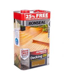 Ronseal RSLUDONO4LAV Ultimate Protection Decking Oil Natural, Oak, 5 Litre