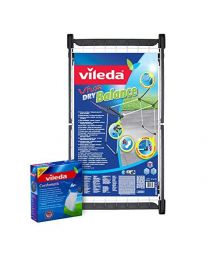 Vileda Cordomatic Retractable Clothes Line, 15 m with Viva Dry Balance Clothes Airer