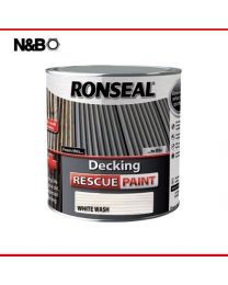 Ronseal RSLDRPWW25L Decking Rescue Paint, White Wash, 2.5 Litre