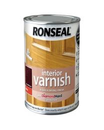 Ronseal RSLINGDM750 750ml Quick Dry Gloss Interior Varnish - Deep Mahogany