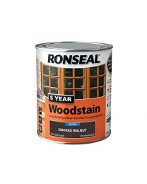 Ronseal 5YWSW750 750 ml 5 Year Smoked Woodstain Paint - Walnut