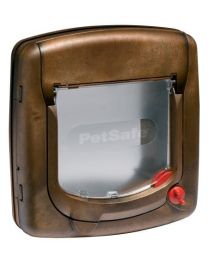 PetSafe Staywell , Deluxe Manual Cat Flap, Wood Grain, Easy Install, Universal Fitting