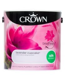 Crown Breatheasy Emulsion Paint - Silk - Lavender Cupcake - 2.5L