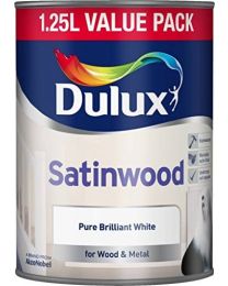 Dulux Satinwood Pure Brilliant White 1.25ltr value pack [Misc.]