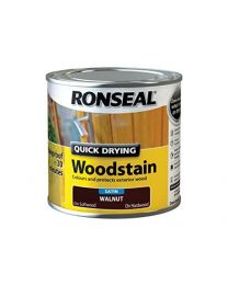 Ronseal QDWSSW250 250 ml Satin Finish Quick Dry Woodstain - Smoked Walnut