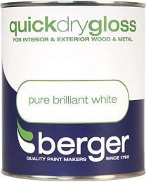 Berger Quick Dry Gloss 750ml Brilliant White