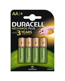 Duracell Recharge Plus Type AA Battery - Multicolour (Pack of 4)