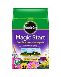 2 x MiracleGro Magic Start Double Action Planting Mix Plant Feed Treats 15 Plants 5L (2)