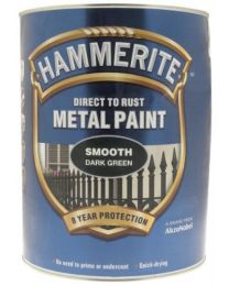 Hammerite 5084893 Direct to Rust Metal Paint 5 L - Smooth Dark Green