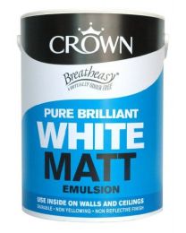 Crown Breatheasy Pure Brilliant Matt emulsion