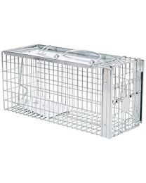 Defenders Rat and Squirrel Cage Trap (Humane, Easy to Bait and Set, Long-Lasting Galvanised Mesh, Ready to Use Trap for Rodent Pests)