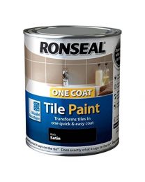Ronseal One Coat Tile Paint - Black