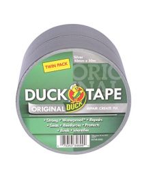 Duck Original Tape, Silver - 50 mm x 50 m Trade (Twin Pack)