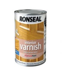 Ronseal RSLIVSLO250 250ml Quick Dry Satin Interior Varnish - Light Oak